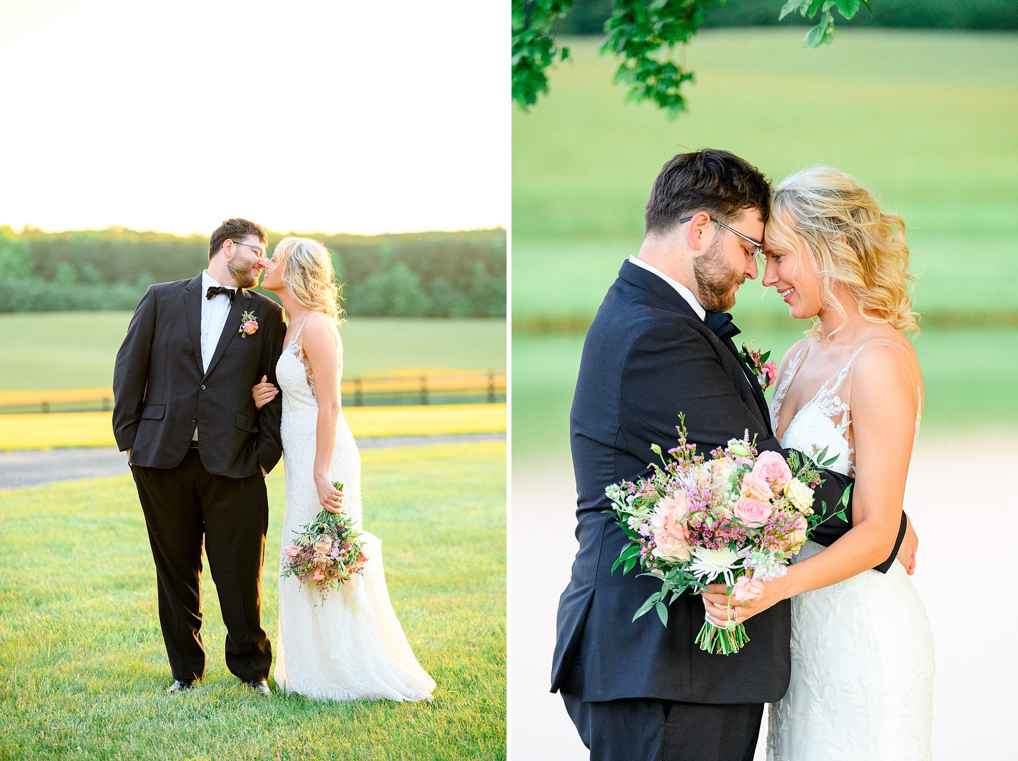 golden hour wedding pictures