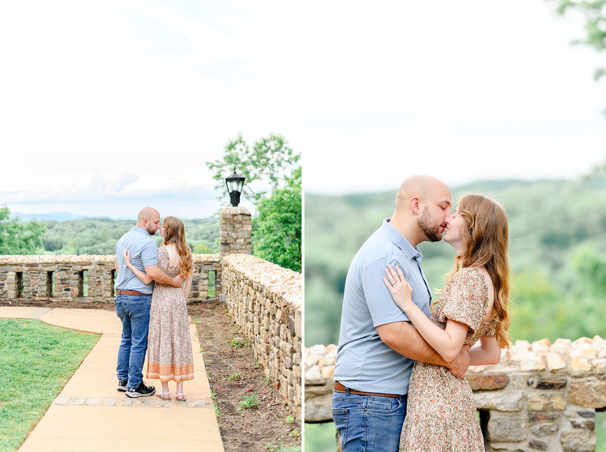 Romantic sunset photo at the overlook in Riverside Park
