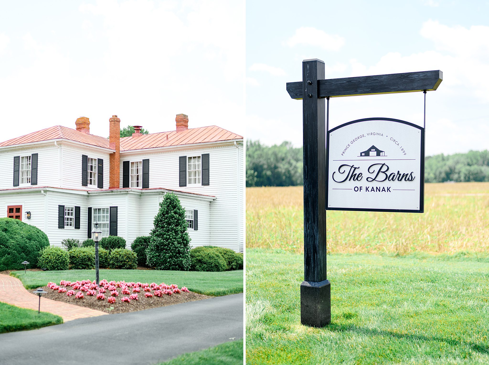 The Barns of Kanak wedding sign