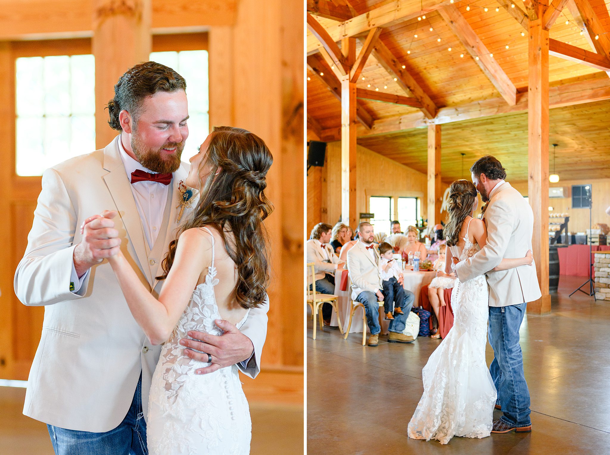 bride and groom first dance