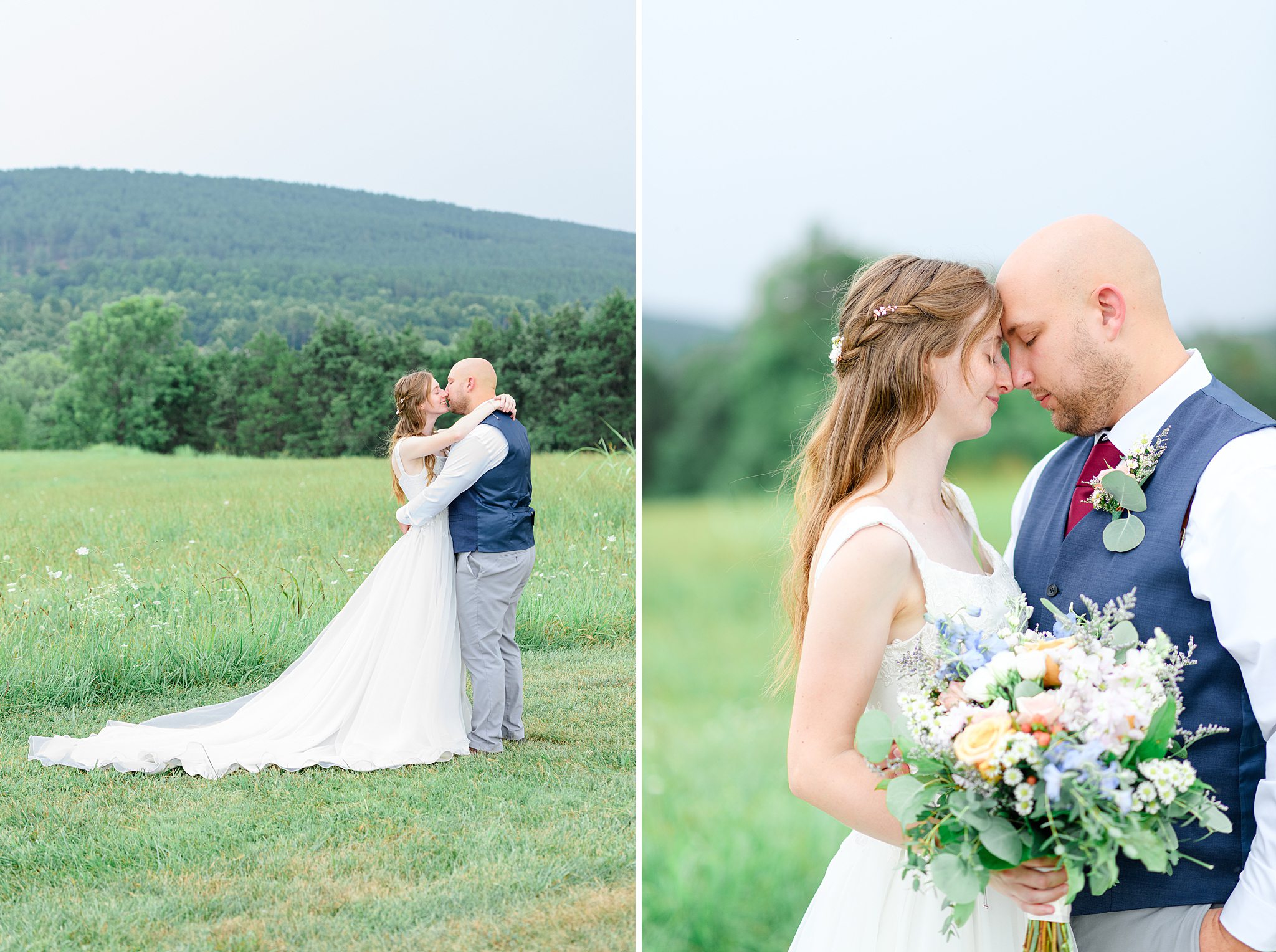 Rustic Sorella Farms wedding pictures at sunset