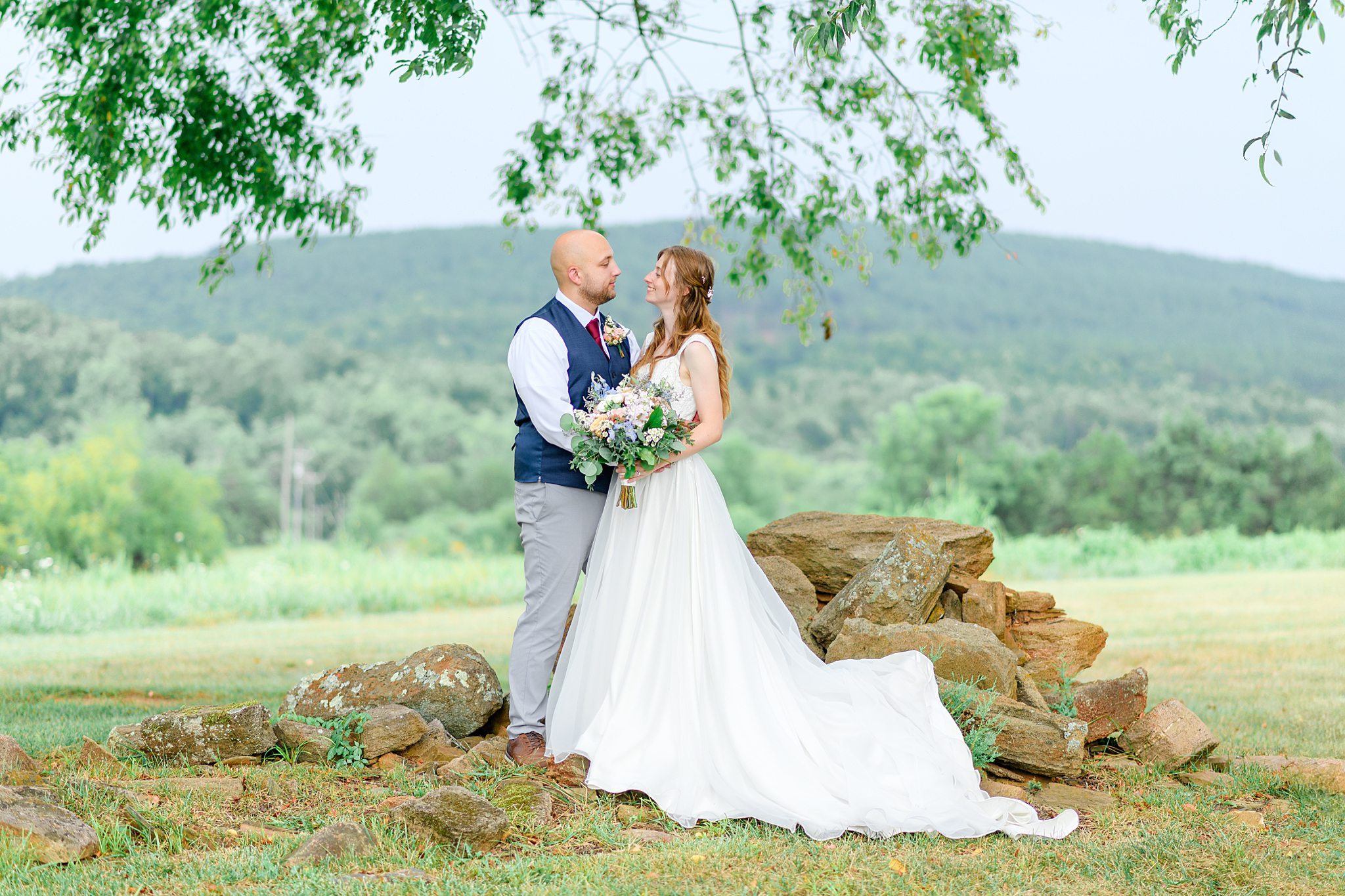 Sorella Farms wedding photos in the woods