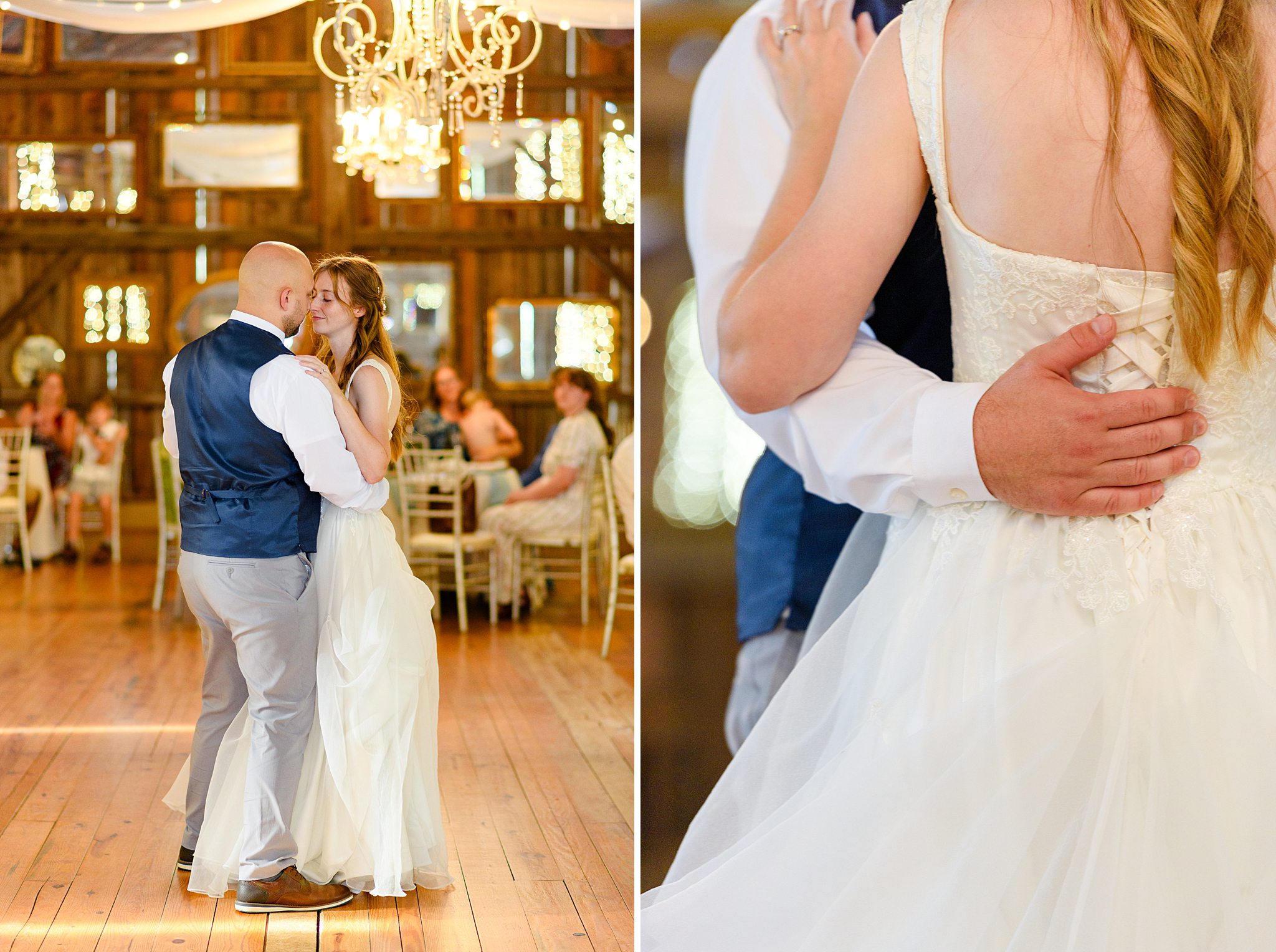 bride and groom emotional first dance