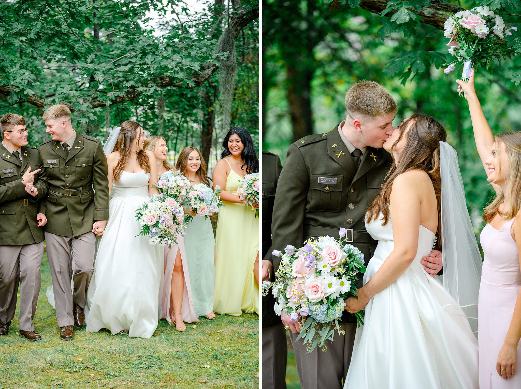 bridal party at Glencliff Manor