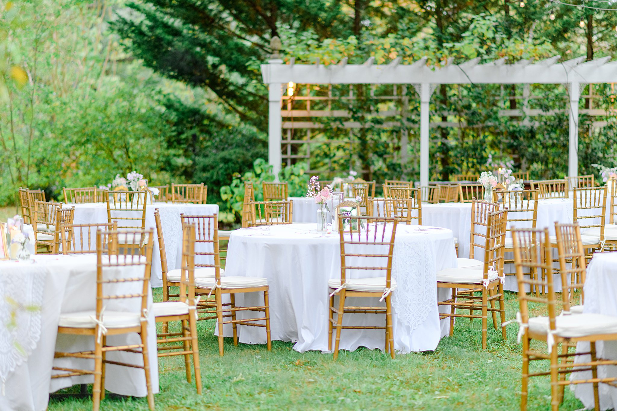 outdoor garden themed wedding reception