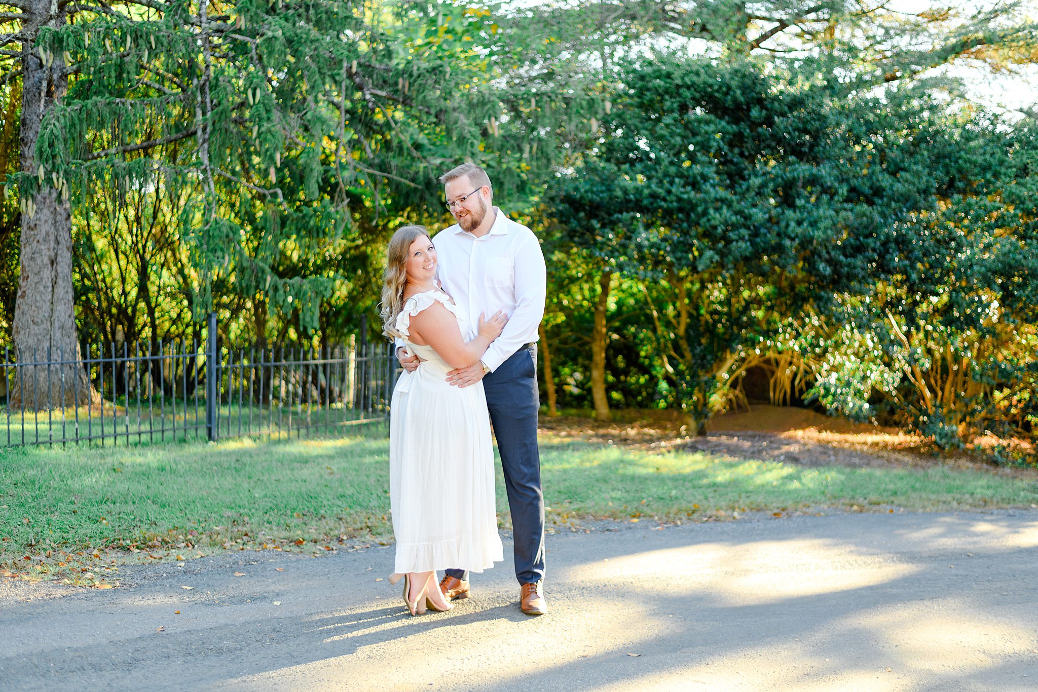 Sweet couple taking pictures in Lynchburg, VA