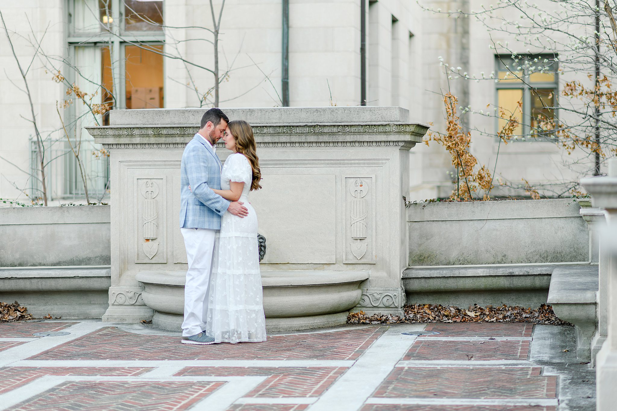 elegant couple portrait taken during engagement session