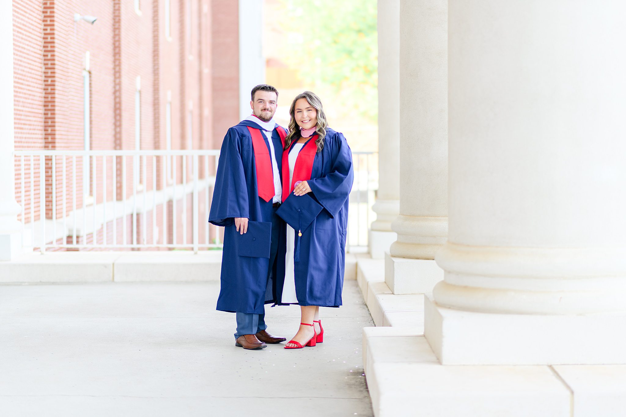 Couple graduation photos