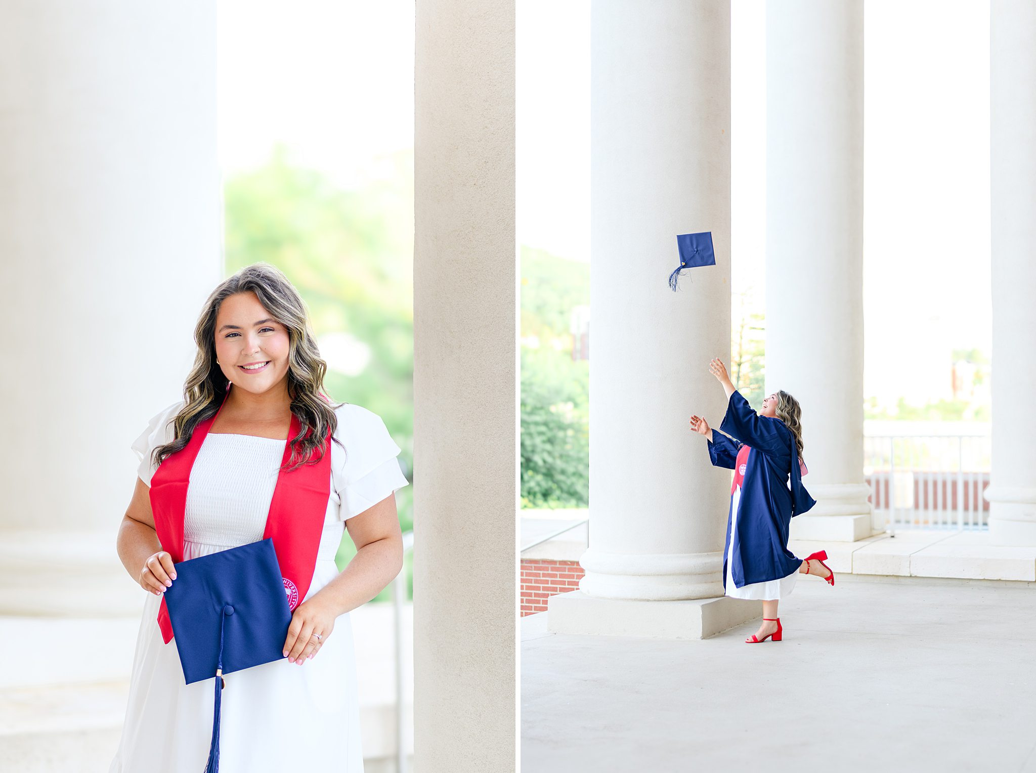 grad throwing cap in the air