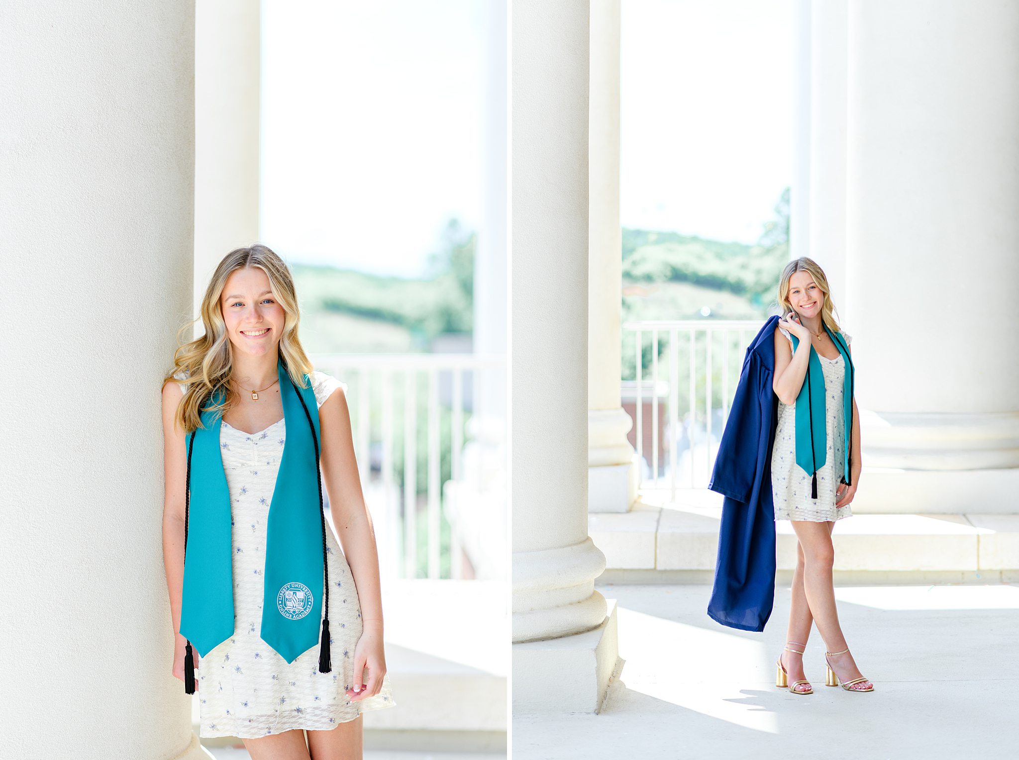 Senior graduation portraits at Liberty University
