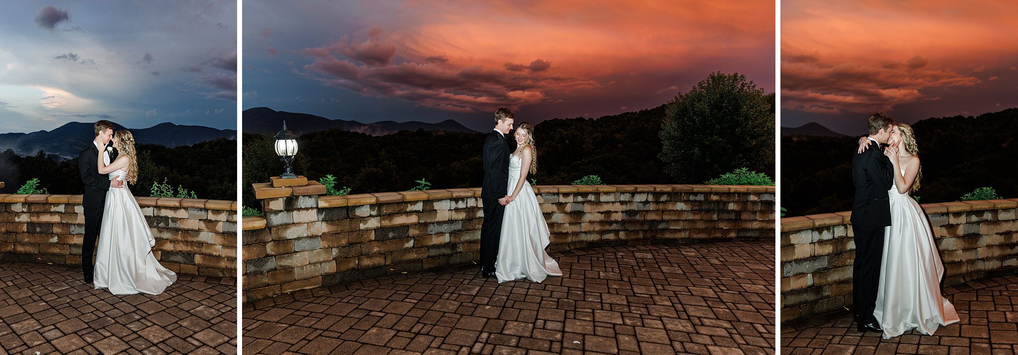 night time wedding photos at House Mountain Inn