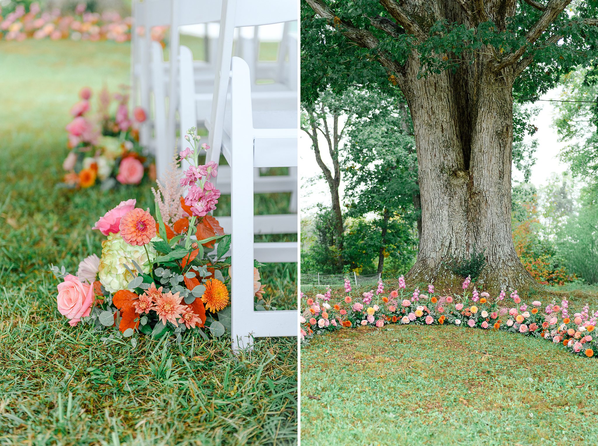 outdoor country ceremony decor