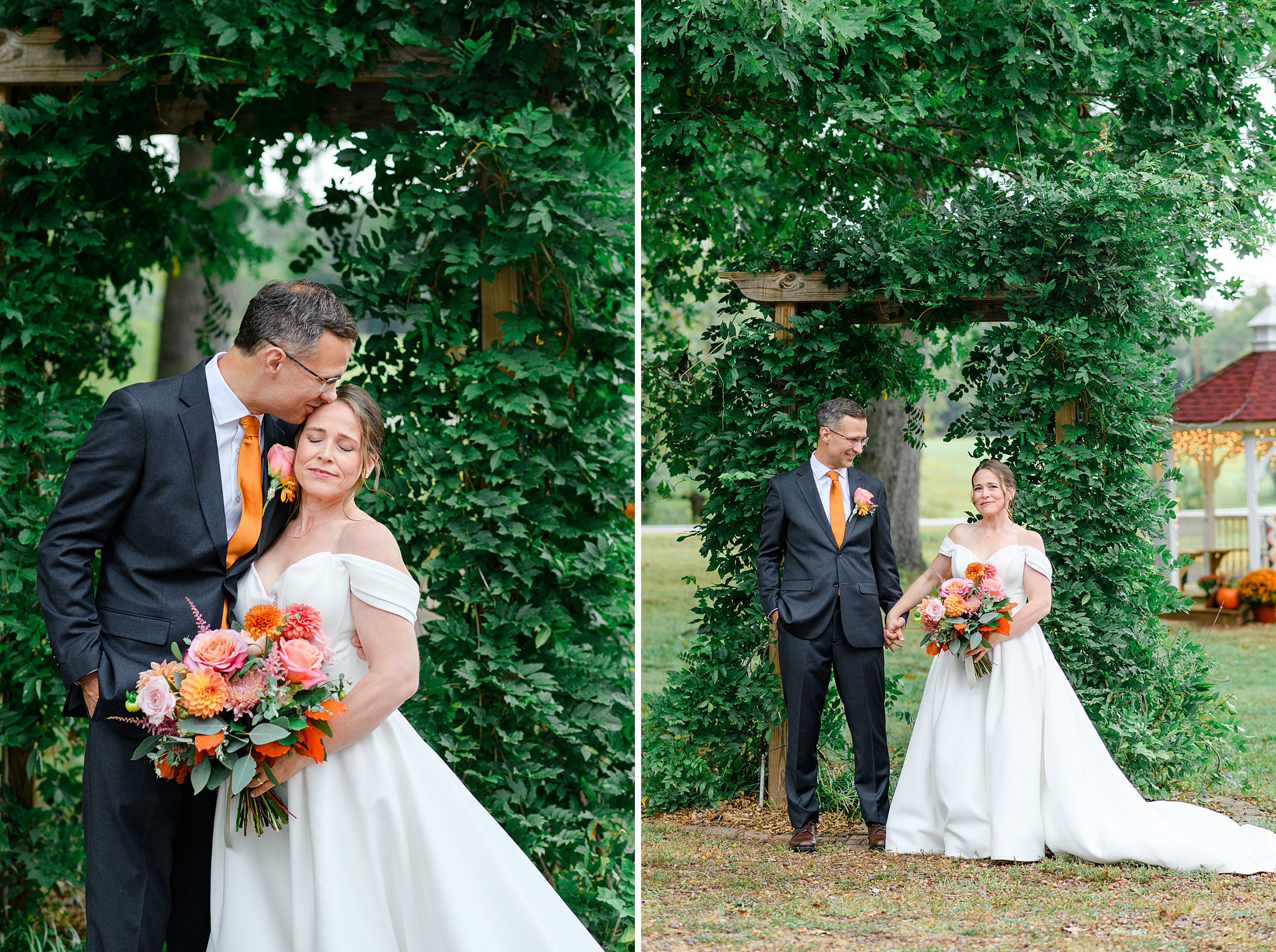 couple portraits after wedding ceremony