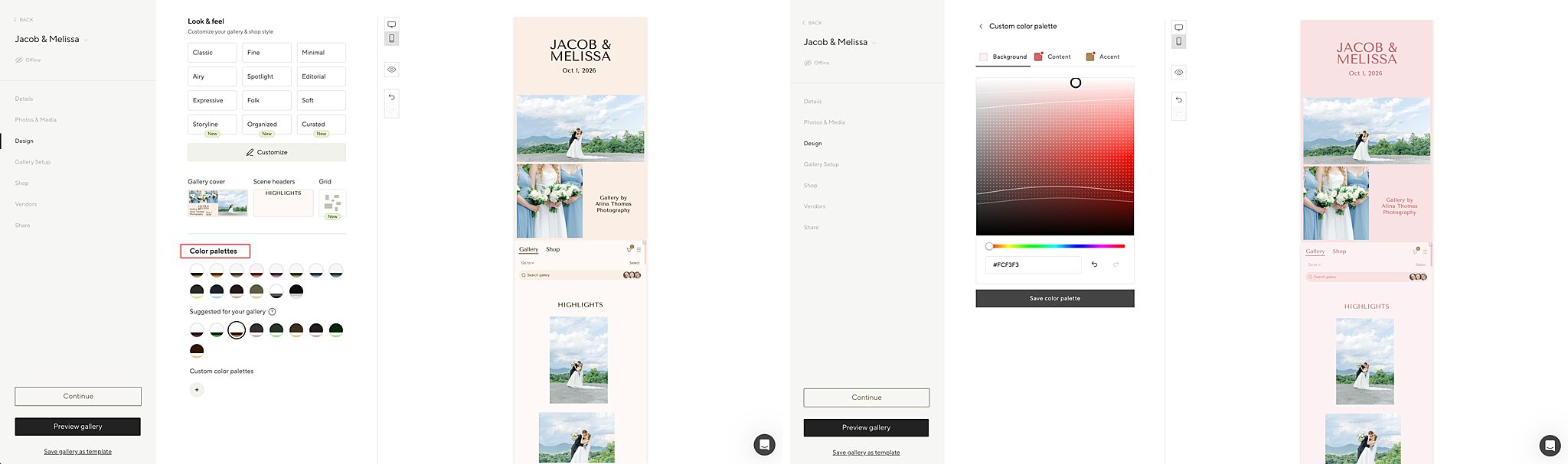 Client gallery for photographers